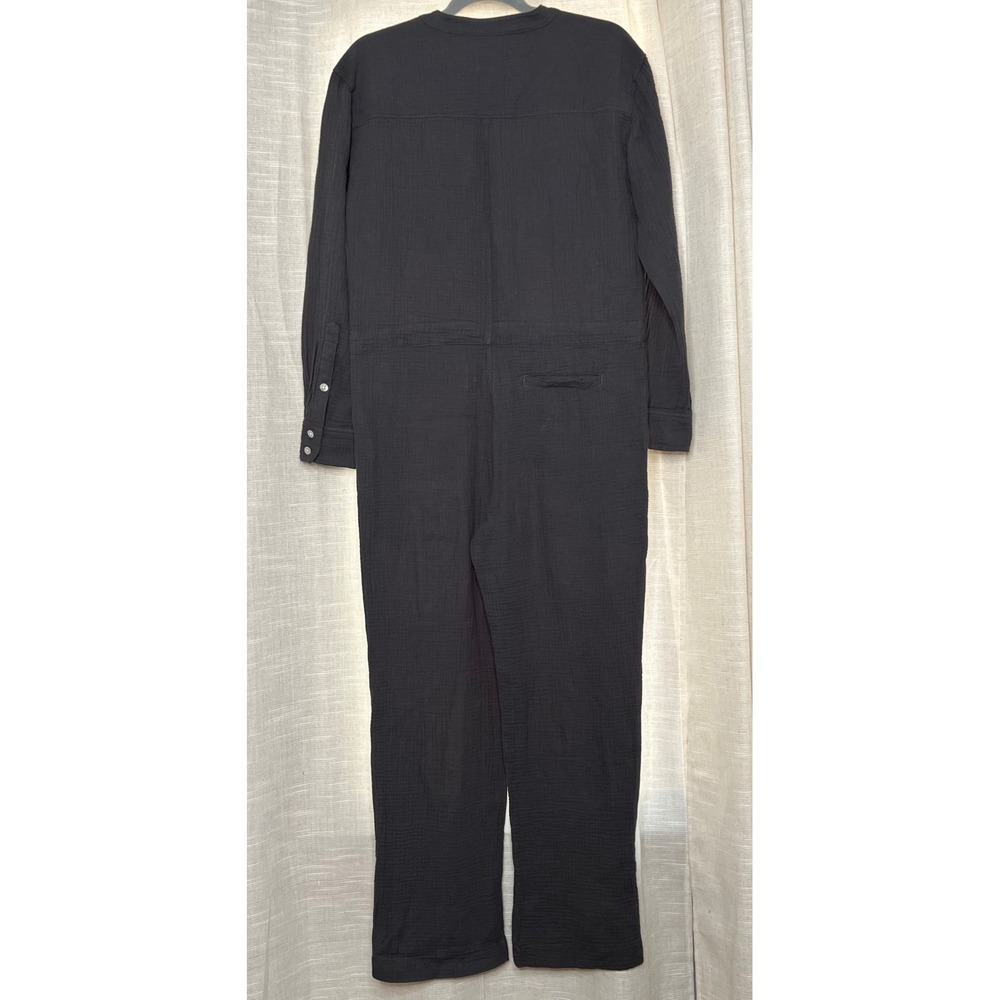 NWT Faherty Dream Cotton Gauze Jumpsuit Washed Black Organic Women's Size Small‎ - Picture 3 of 13